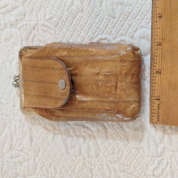 Eel Skin Vintage Cigarette And Lighter Case 1960s Made in Korea - Picture 7 of 8